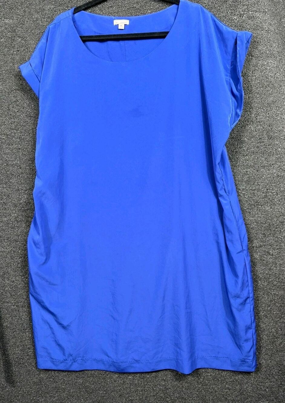 Gap Brandy Midi Dress Womens Size XXL Becca Blue Cap Sleeves